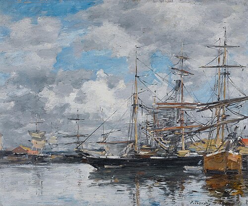 Le bassin de Deauville, , Eugène Louis Boudin