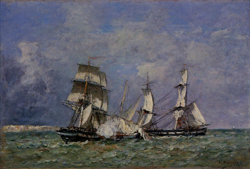 Capture du Petit-Rôdeur, , Eugène Louis Boudin