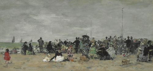 La plage de Trouville, , Eugène Louis Boudin