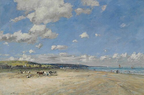 La plage de Tourgeville, , Eugène Louis Boudin