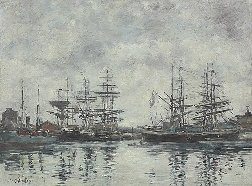 Deauville, le bassin, , Eugène Louis Boudin