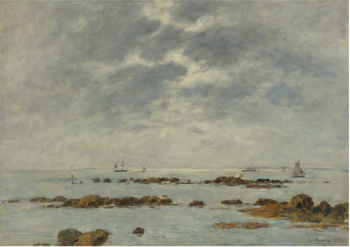 Marine à St-Vaast-la-Hougue, , Eugène Louis Boudin