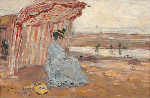 Deauville, Juliette sous la tente, , Eugène Louis Boudin