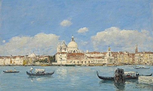 Venise, la Salute, la Douane et le début du Grand Canal, , Eugène Louis Boudin