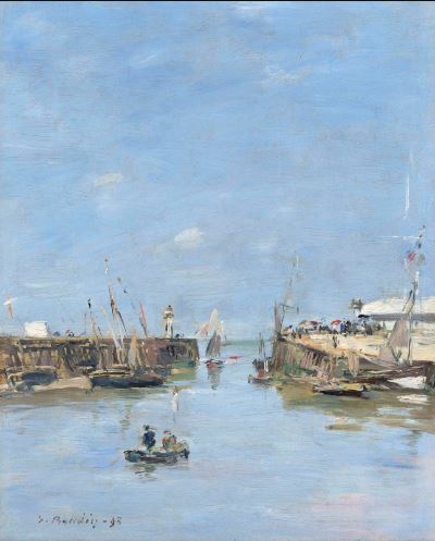 Trouville. Les jetées, , Eugène Louis Boudin
