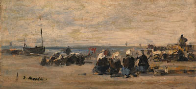 Pêcheuses à Berck, , Eugène Louis Boudin