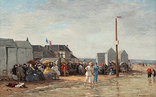 L'heure du bain à Trouville, , Eugène Louis Boudin