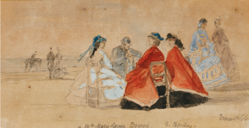 Crinolines sur la plage de Trouville, , Eugène Louis Boudin