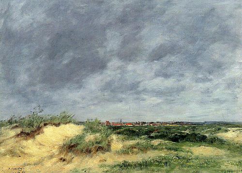 The dunes at Berck under heavy weather, 1890, Eugène Louis Boudin