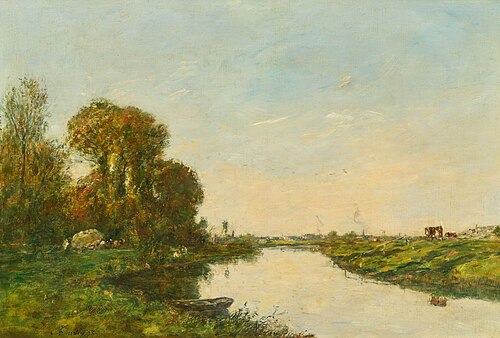 La Touques à Saint-Arnoult, , Eugène Louis Boudin