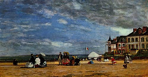 La plage de Trouville., , Eugène Louis Boudin
