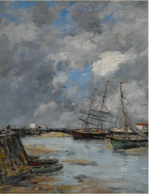 Trouville, les jetées. Marée basse, , Eugène Louis Boudin