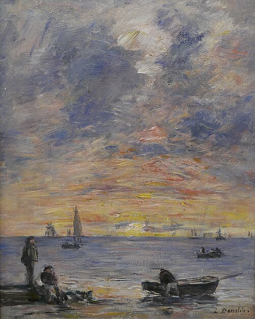 Marine, soleil couchant, 1885, Eugène Boudin