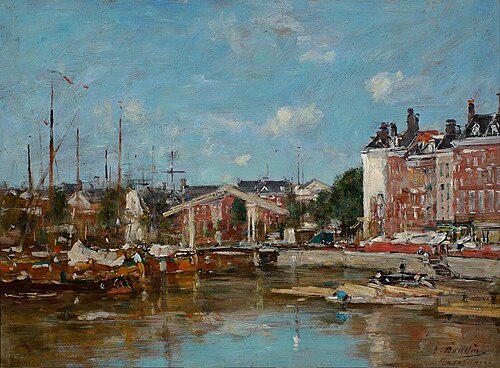 Le Leuvehaven, à Rotterdam, 1870, Eugène Boudin