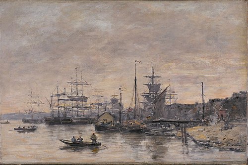 Bordeaux, the Harbor, 1874, Eugène Louis Boudin