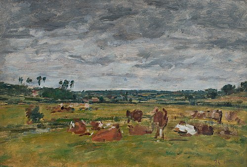 Paysage avec vaches, 1875, Eugène Boudin