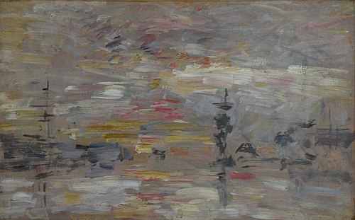 Étude de ciel sur le bassin du commerce du Havre, 1875, Eugène Boudin