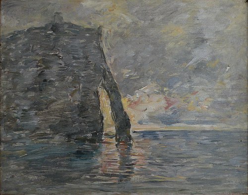Falaises à Étretat, 1875, Eugène Boudin