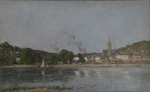 La Seine, Caudebec-en-Caux, 1889, Eugène Boudin