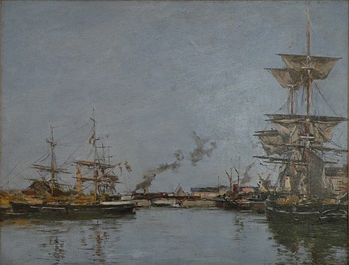 Le Bassin de Deauville, 1875, Eugène Boudin
