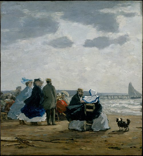 On the Beach, Dieppe, 1864, Eugène Louis Boudin