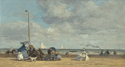 Beach at Trouville, 1864, Eugène Louis Boudin