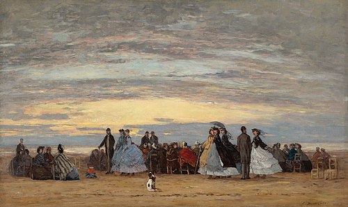 The Beach at Villerville, 1864, Eugène Louis Boudin