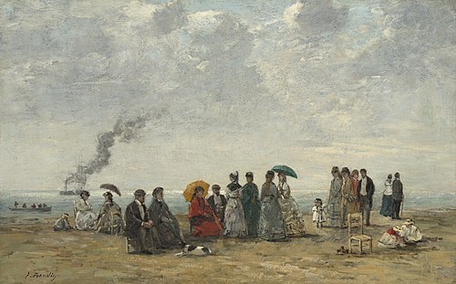 Figures on the Beach, 1867, Eugène Louis Boudin