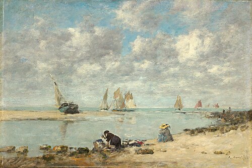 Washerwoman near Trouville, 1874, Eugène Louis Boudin