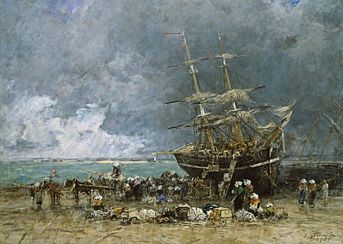 Return of the Terre-Neuvier, 1875, Eugène Louis Boudin