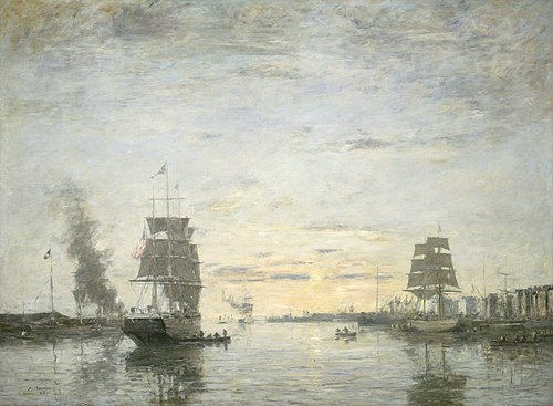 Entrance to the Harbor, Le Havre, 1883, Eugène Louis Boudin