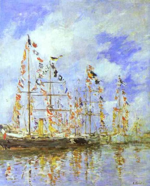 Yacht Basin at Trouville-Deauville, 1896, Eugène Louis Boudin