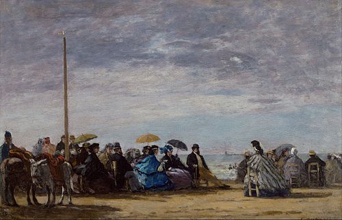 La Plage, 1864, Eugène Boudin