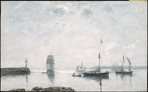 Harbor Entrance, 1873, Eugène Louis Boudin