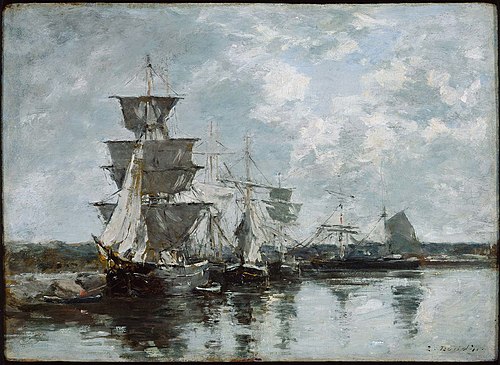 Harbor Scene, , Eugène Louis Boudin