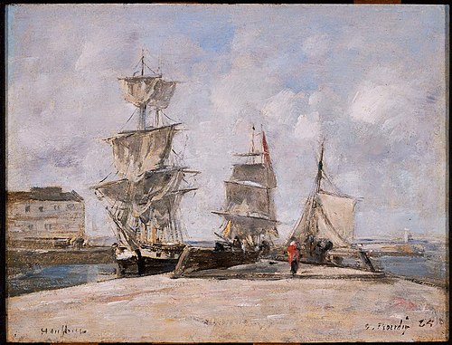 Harbor at Honfleur, 1865, Eugène Louis Boudin