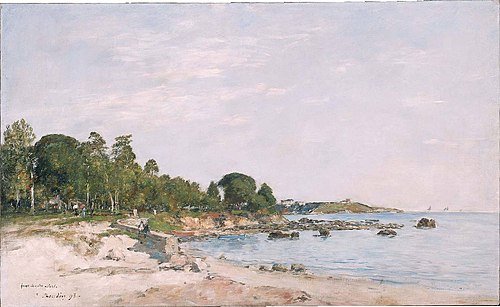 Juan-les-pins, the Bay and the Shore, 1893, Eugène Louis Boudin