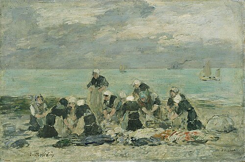 Women Washing Clothes at Étretat, 1890, Eugène Louis Boudin