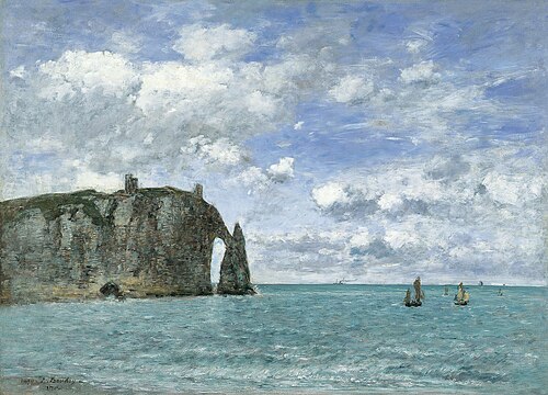 Étretat. The Cliff of Aval, 1890, Eugène Louis Boudin