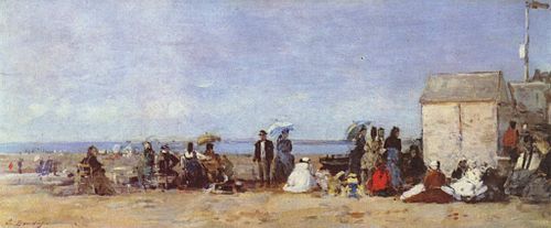 Beach Scene, Trouville, 1870, Eugène Louis Boudin