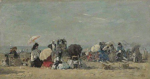 Beach Scene, Trouville, 1873, Eugène Louis Boudin