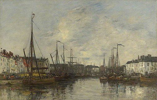 Brussels Harbour, 1871, Eugène Louis Boudin