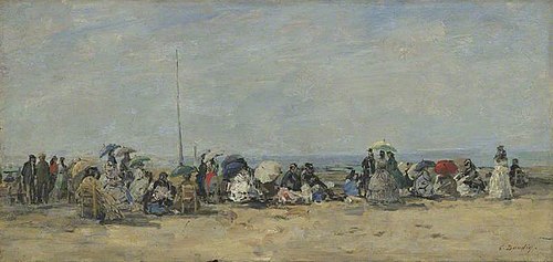 Beach Scene, Trouville, 1865, Eugène Louis Boudin