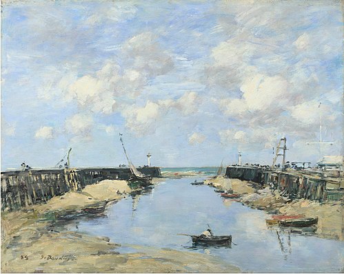 The Entrance to Trouville Harbour, 1888, Eugène Louis Boudin