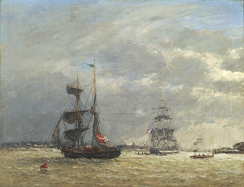 L'Escaut par temps orageux, 1872, Eugène Boudin