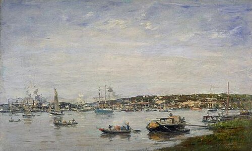 The Port of Bordeaux, 1874, Eugène Louis Boudin
