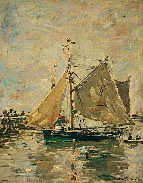 A Fishing Boat, Trouville, 1894, Eugène Louis Boudin