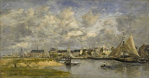 Trouville Harbour, 1873, Eugène Louis Boudin