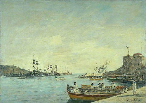 Villefranche Harbour, 1892, Eugène Louis Boudin