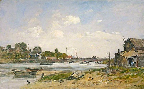 The Bridge over the Touques at Deauville, 1895, Eugène Louis Boudin